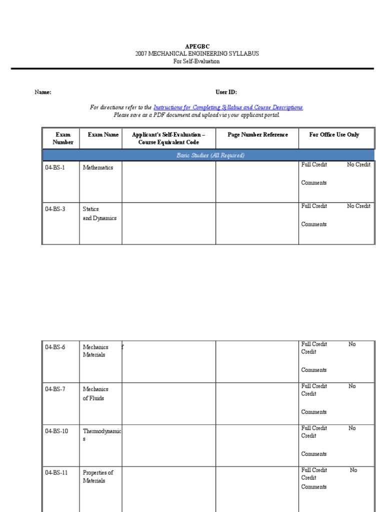 APEGBC Eng Syllabus Mechanical | PDF | Fluid Dynamics | Hvac