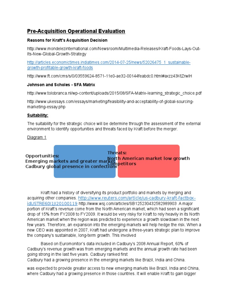 OBU - SFA Model 2 | PDF | Kraft Foods Inc | Strategic Management