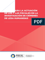 Pautas para La Actuación de Los y Las Fiscales en La Investigación de