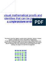 Visual Mathematical Proofs and Identities That Can Be Proven in A Single Picture or Drawing