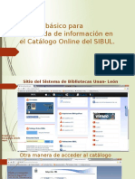 Manual Basico para Búsqueda de Información en Catálogo Online Del SIBUL