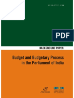 Budget and Budgetary Process in the Parliament of India