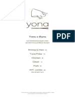 Yona Buns Menu