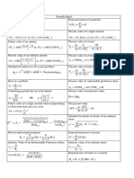 Formula Sheet