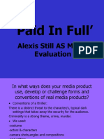 'Paid in Full' Evaluation