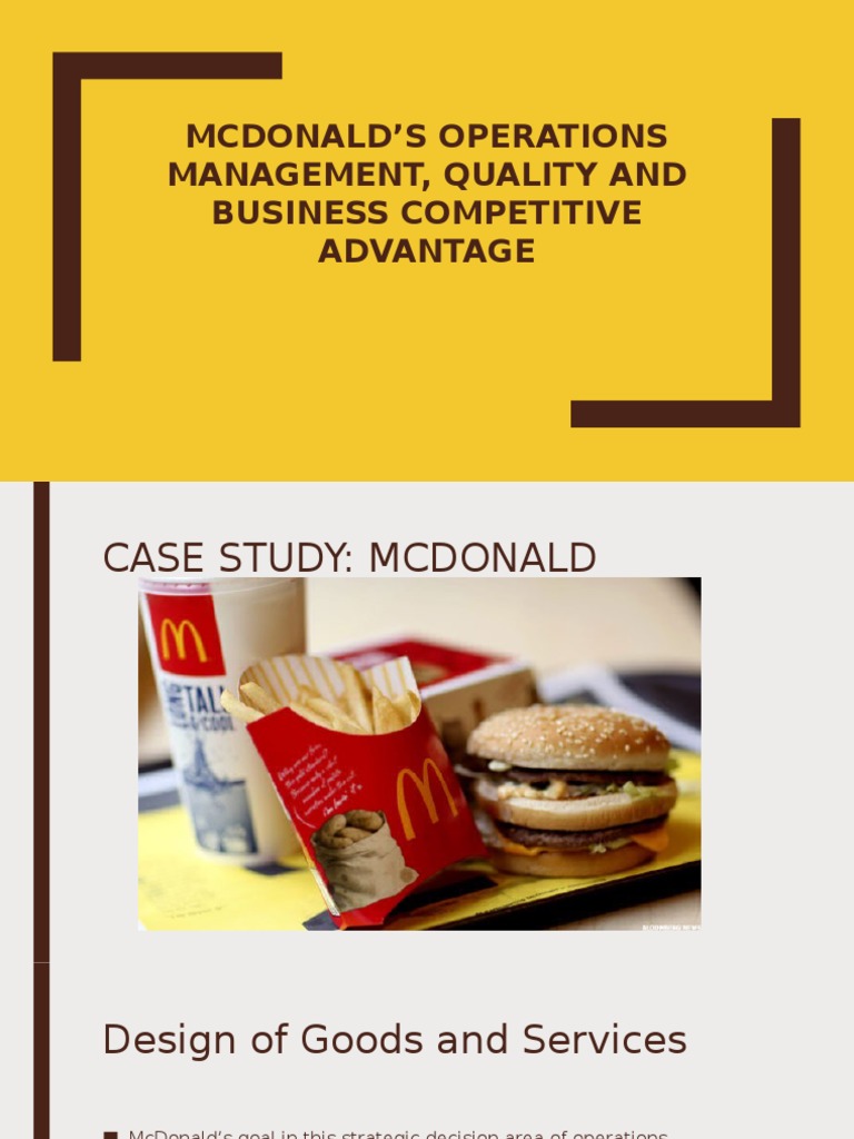 McDonald's Operations Management Insights | PDF | Operations Management ...