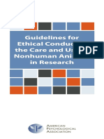 APA Guidelines For Use of Nonhuman Animals in Research PDF