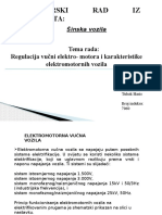 Regulacija Vučni Elektro - Motora I Karakteristike Elektromotornih Vozila