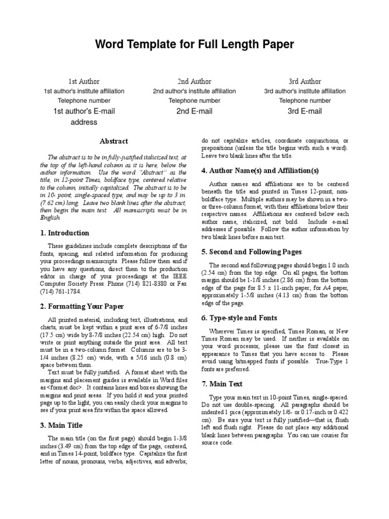 2 Double Column Research Paper Format | PDF | Teaching Methods ...