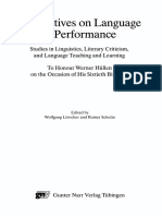 Perspectives On Language in Performance