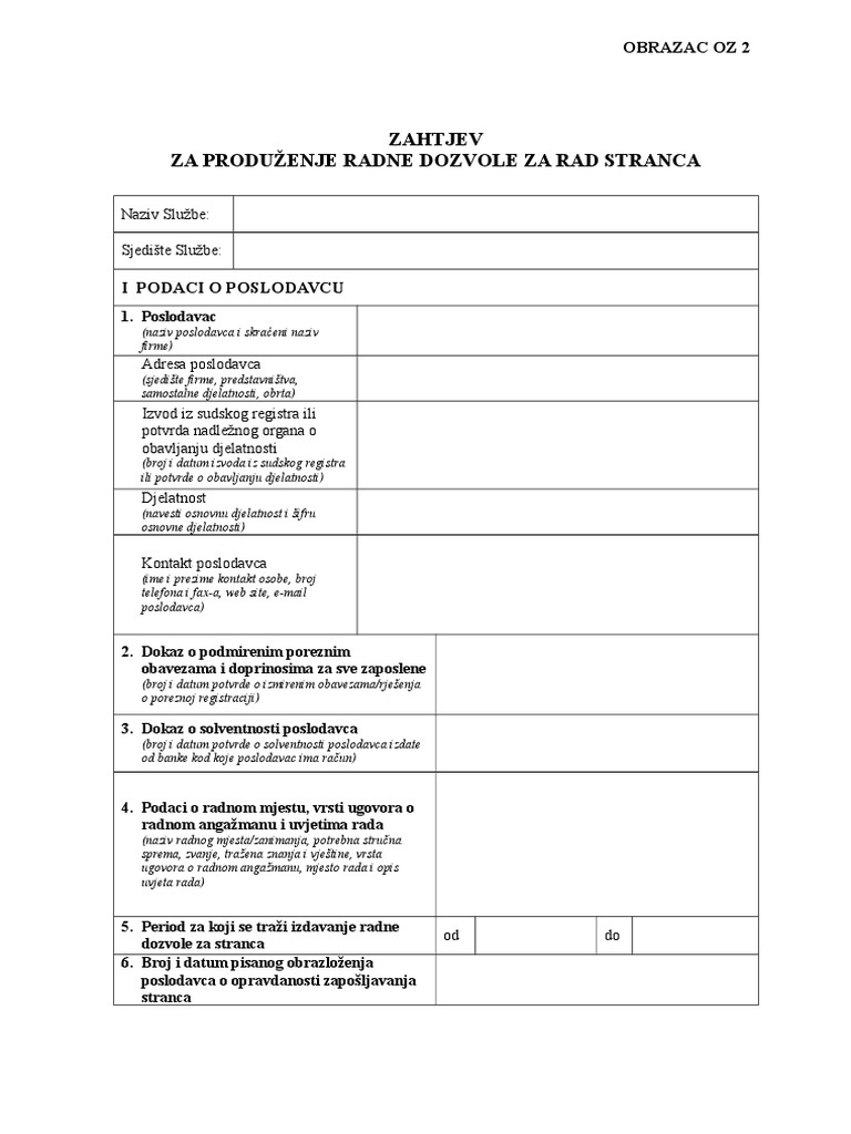 2.b OBRAZAC OZ 2 | PDF