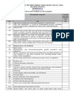 Vat Schedule