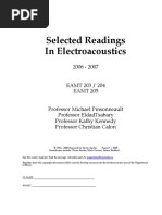 Electroacoustics Readings