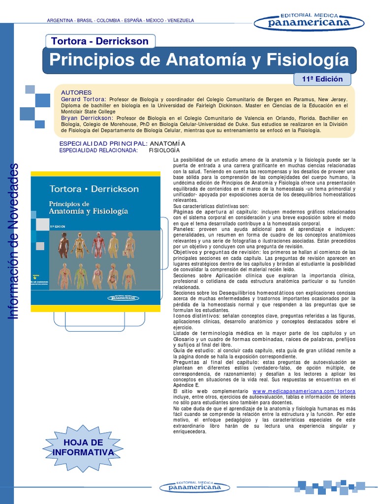 Principios de Anatomía y Fisiología Tortora | PDF | Sistema ...