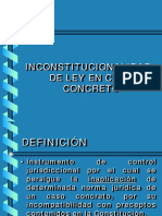 Inconstitucionalidad en caso concreto: definición, naturaleza y presupuestos