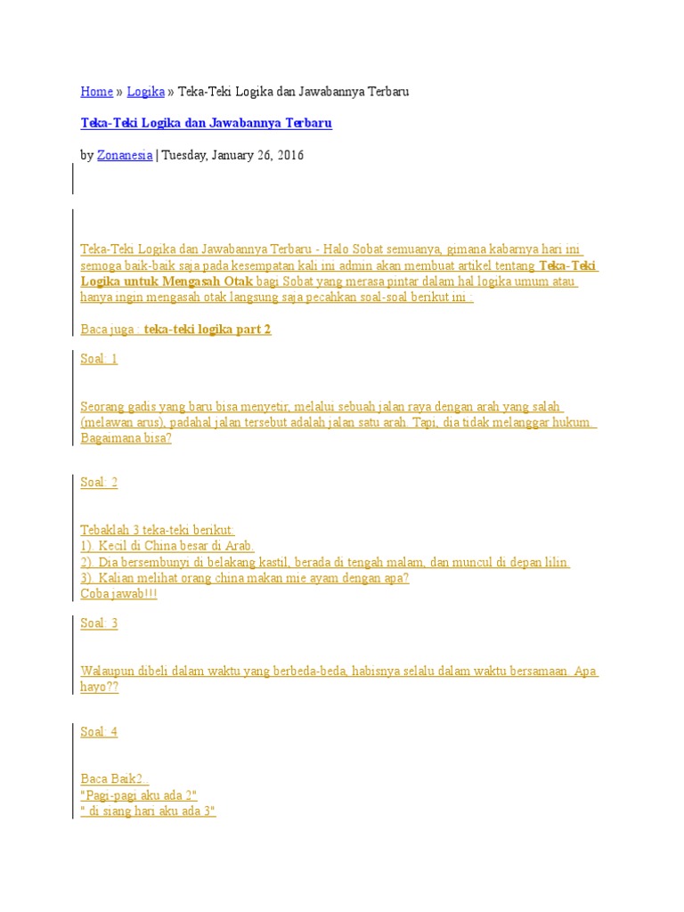 Soal Logika Pdf