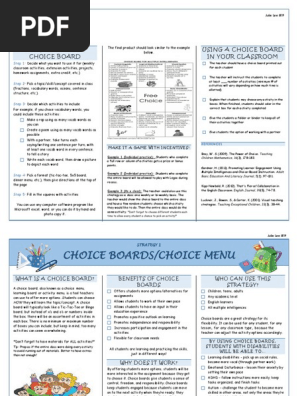 choice board