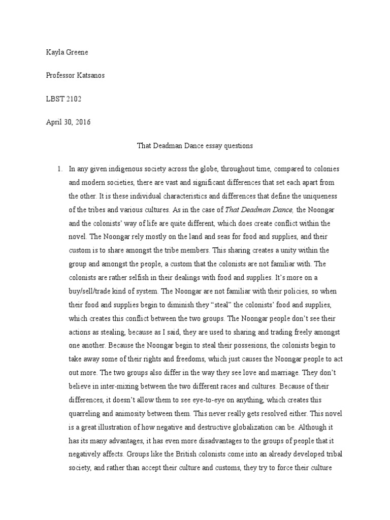 Dance essay prompts picture