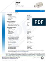 SMA Male To N Female Adapter: Technical Data Sheet PE9082