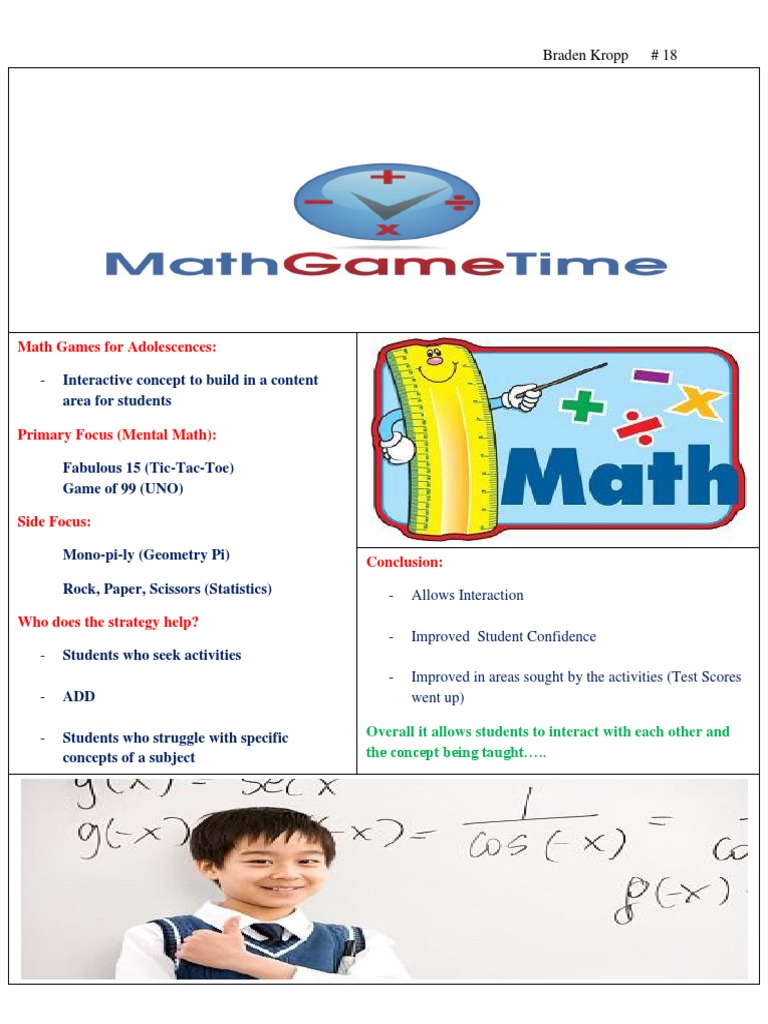 Engaging Math Games for Students | PDF