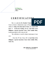 Land Bank OJT Certification for 3 CHST Students