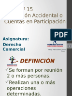Tema #15 Asociación Accidental o Cuentas en Participación