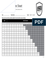 Bleep Test Score Sheet Template - Record Results