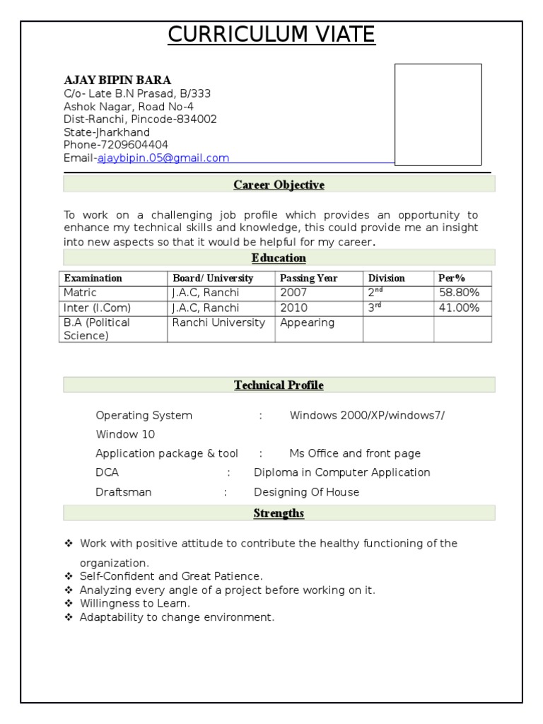 updated resume format 2022 for freshers