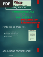 Tally Featuers and Tally Erp 9