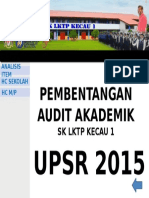 Pembentangan Audit Akademik: UPSR 2015