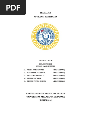 Makalah Asuransi Kesehatan