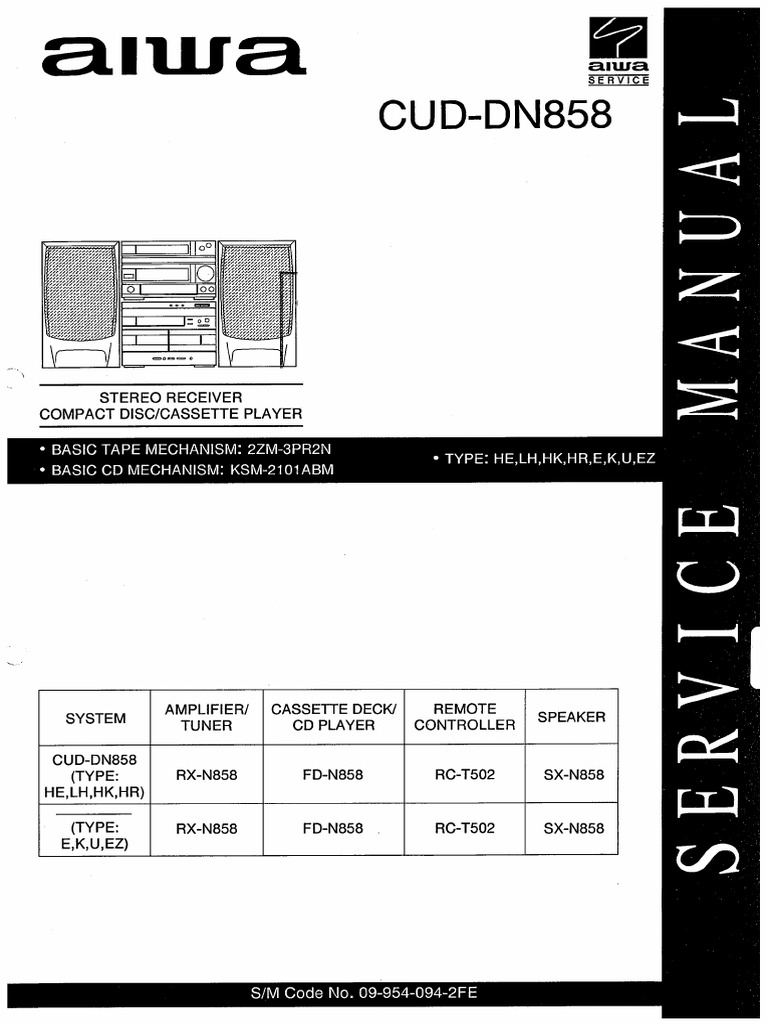 邦楽 KAFU INSTALL MANUAL CD Aiwa CUD-DN858 PDF | PDF