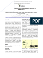 USO DE ISOTOPOS RADIOACTIVOS EN LA DETERMINACIÓN DE LA TASA DE SEDIMENTACIÓN