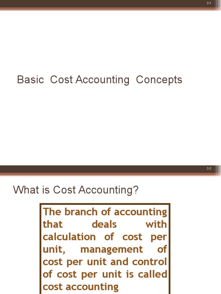 Cost Accounting Basics and Classifications | PDF | Cost Accounting ...