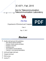 ECE 4371, Fall, 2015: Introduction To Telecommunication Engineering/Telecommunication Laboratory