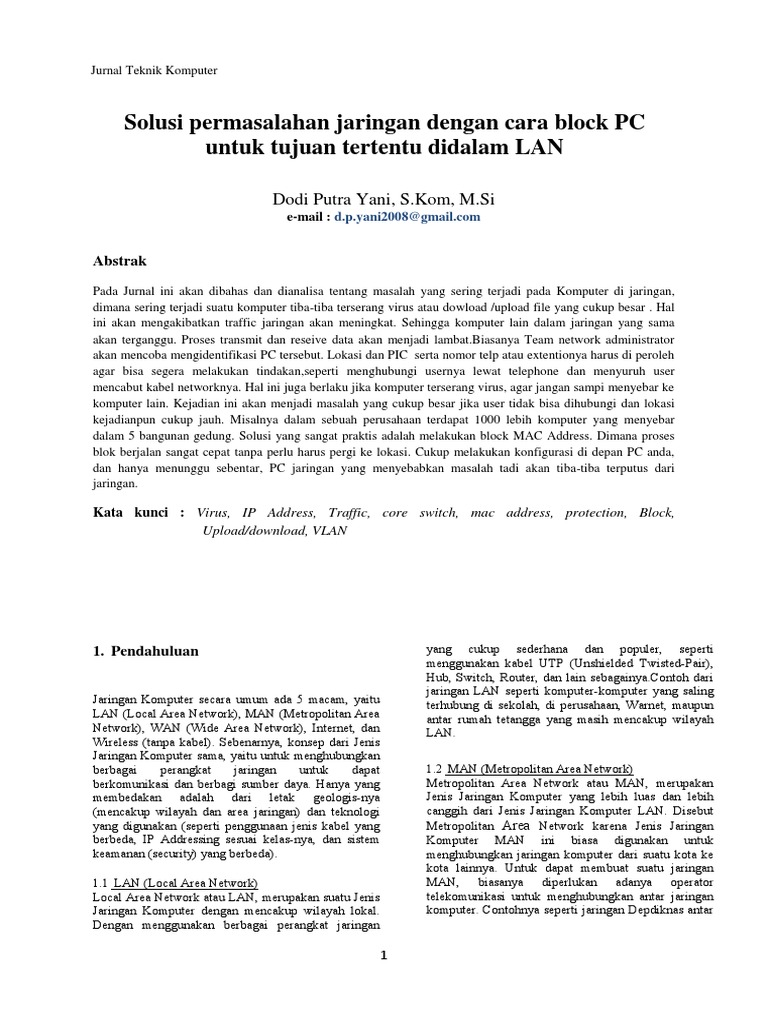 Jurnal Ketiga Block Pc Di Jaringan Dodi Pdf