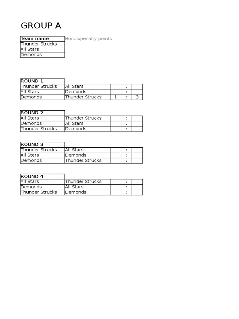 Tournament Results and Standings | PDF | History
