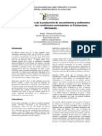 Evaluación y Análisis de La Producción de Escurrimiento y Sedimentos en Una Ladera Con Dos Condiciones Contrastantes en Tzintzuntzan, Michoacán.