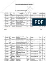 First Draft - University of Zimbabwe Consolidated Examination Timetable