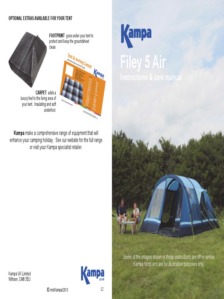 Kampa Filey 5 Air Tent PDF Tent Leak