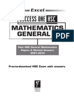 Excel Success One HSC General Mathematics SAMPLE 2014