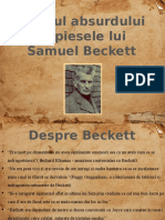 Samuel Beckett- Absurdul la Beckett