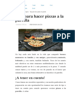 Tips Para Hacer Pizzas a La Parrilla