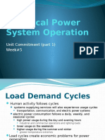 Electrical Power System Operation: Unit Commitment (Part 1) Week#5