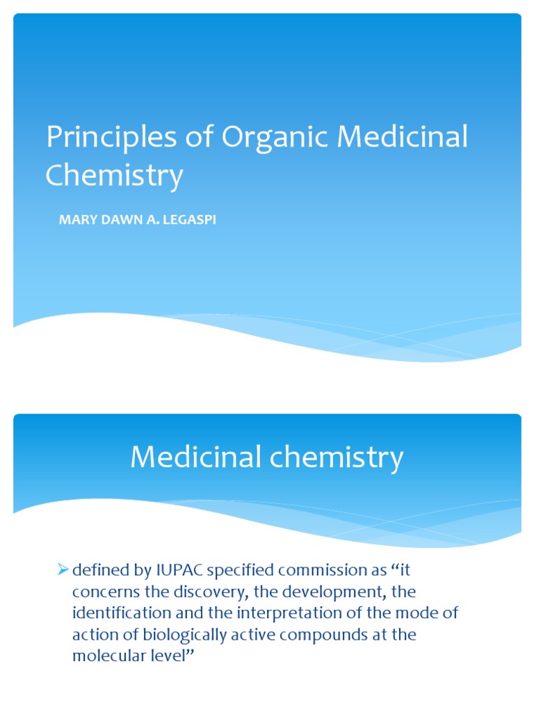 Organic Medicinal Chemistry Overview | PDF | Receptor (Biochemistry ...