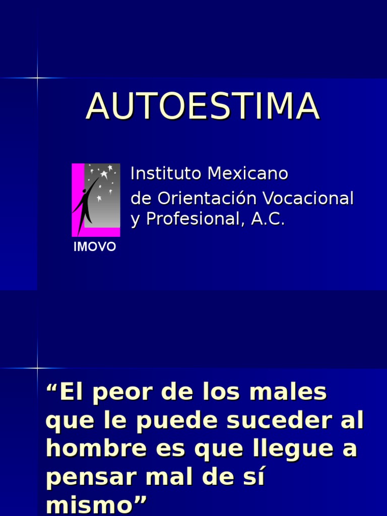 Autoestima Diapositivas | PDF | Crecimiento personal y profesional