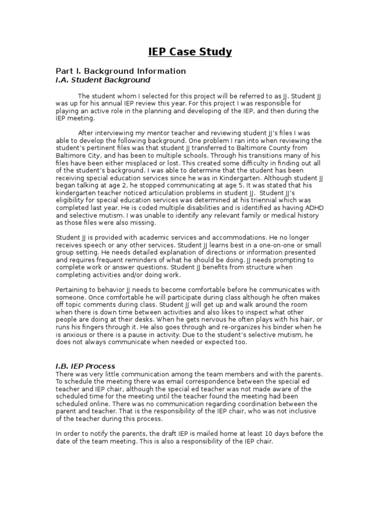 Elementary school case study examples image