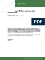 The European Union: A Democratic Institution?: RESEARCH PAPER 14/25 29 April 2014