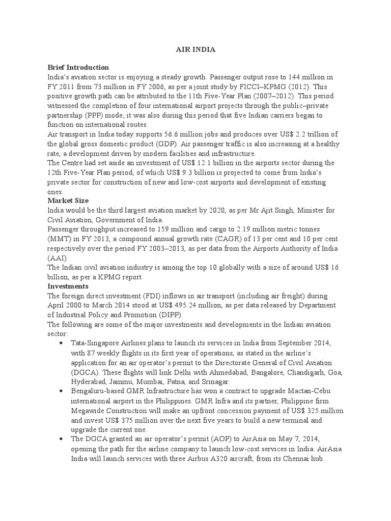 Growth of India's Aviation Sector | PDF | Airlines | Airport