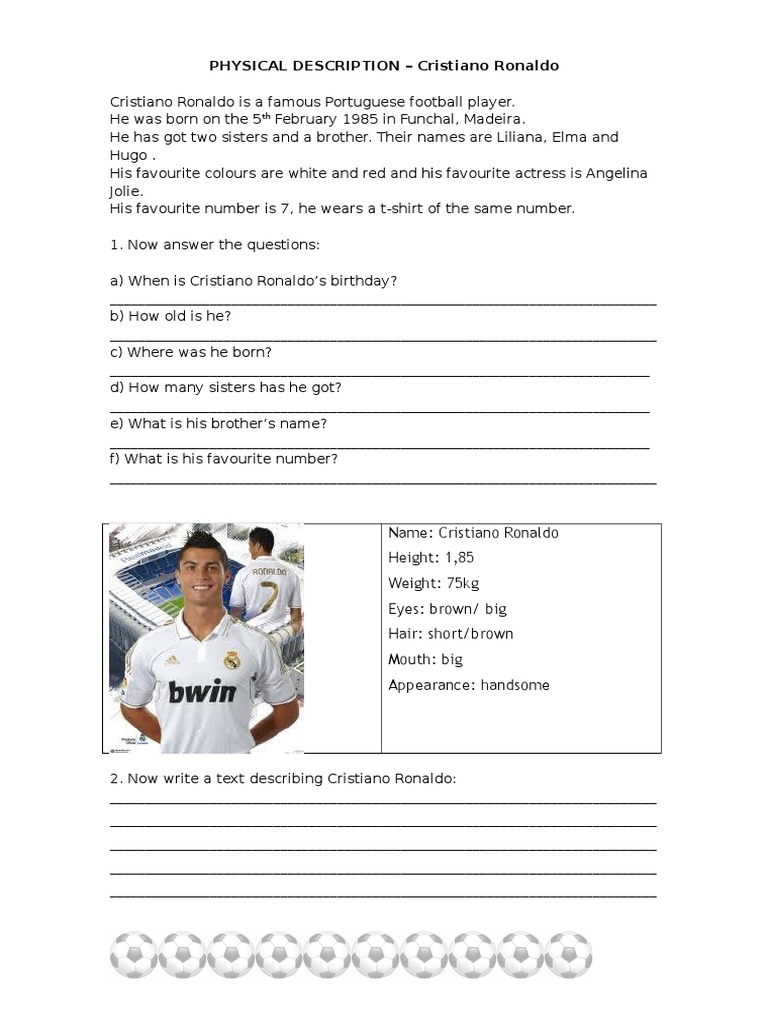 descriptive essay on ronaldo